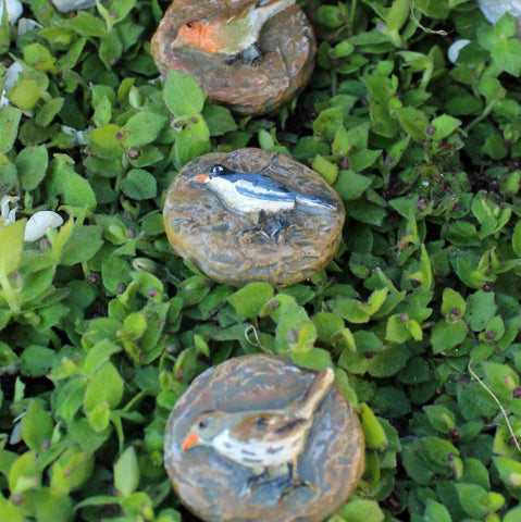 Fairy Garden Bird Stepping Stones – set of 3